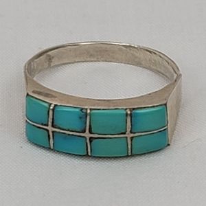Tourquose Silvver Ring Vintage Indian Jewelry